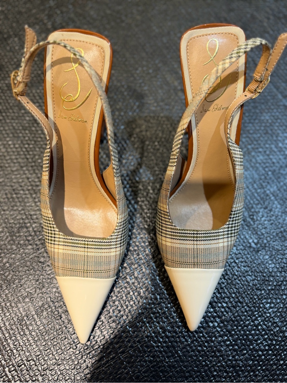 Sam Edelman Odette Slingback Pumps - Plaid Multi Pattern 7 - Picture 3 of 6